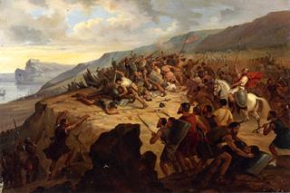 Battle Scene (one of a pair)