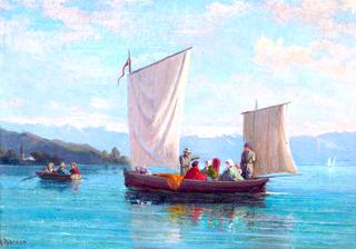 A Sailing Boat and a Rowing Boat