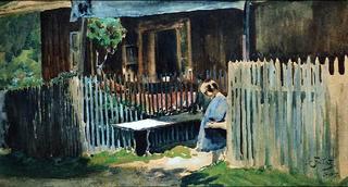 Girl before the House