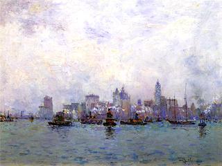 Lower New York from Grace & Co.'s Pier