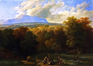 River Landscape with Anglers