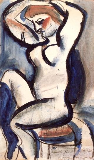 Nude in Blue Stockings
