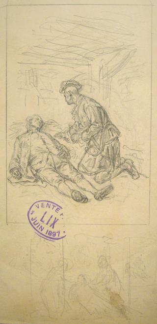 Sketch: Scene with a dead man (for a Scottish story)