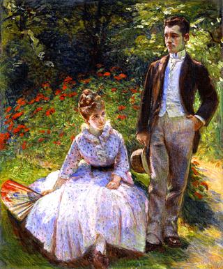 Pierre and His Aunt Louise in the Garden