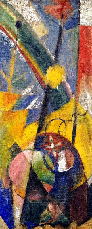 Landscape with Rainbow (Right-hand part of the Three-part fire screen)