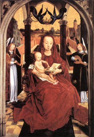 Madonna and Child Enthroned with two Musical Angels