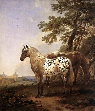 Two Horses in a Landscape