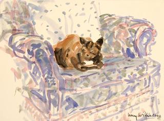 Cat On Armchair