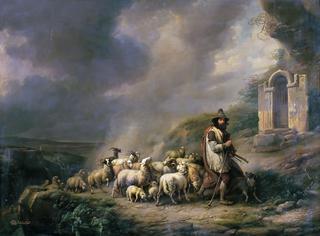 Shepherd and His Flock in Tivoli