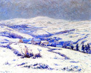 Les Monts d'Arrée sous la niege