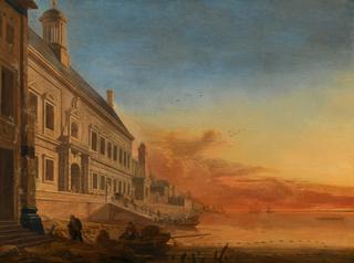 An Architectural Coastal Capriccio at Sunset