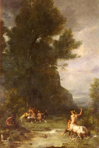 Centaurs Exercising by Shooting with the Bow
