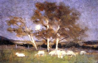 Early Moonrise in September (sketch)
