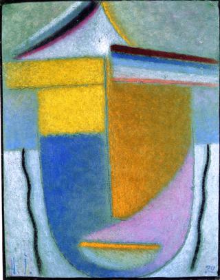 Abstract Head: Winter - Yellow and Orange
