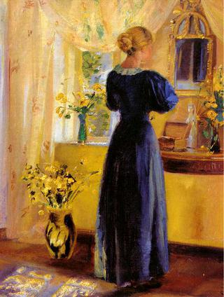 Young Woman in front of a Mirror