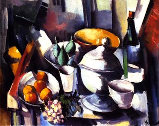 Still Life with Fruit and a Bottle