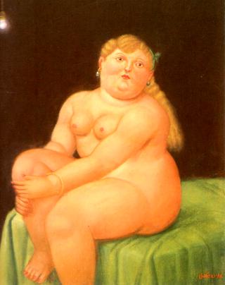 Woman Seated on a Bed
