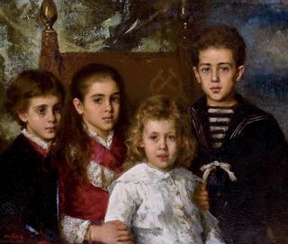 Portrait of the children of Paul Demidoff