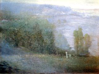 Figures Overlooking the Palisades