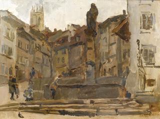 Fontaine St Anne, Fribourg, Switzerland.