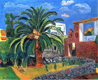 Palm Tree and Houses in Porto d'Ischia
