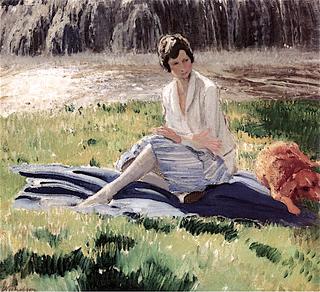 Mrs. McKenna on the Grass
