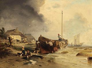 A Fishing Boat on the Beach