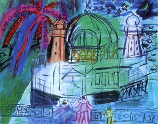 Fireworks over the Casino de Nice