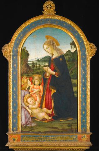 Madonna and Two Angels Adoring the Child Christ