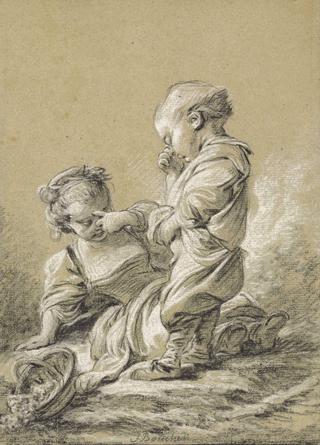 A Boy Upsetting a Little Girl