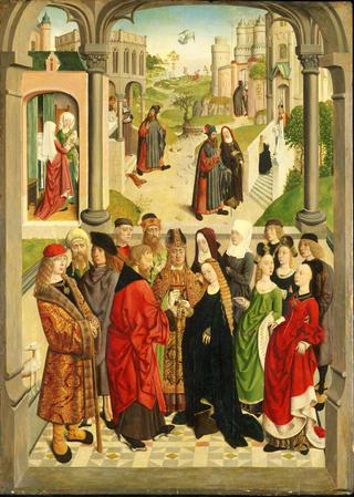 The Marriage of the Virgin, with the Expulsion of Saint Joachim from the Temple, the Angel Appearing