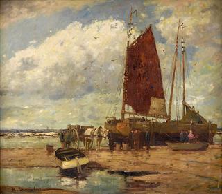 Dutch Fishermen Unloading the Catch