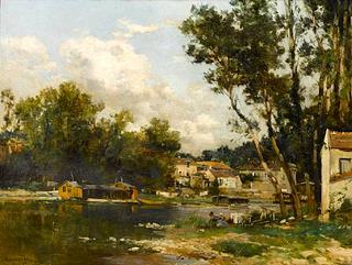 Washerwomen by Loing at Moret