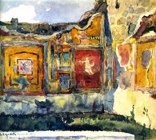 Pompeii. Frescoed Walls of a House