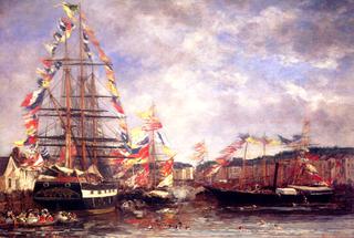 Festival in the Harbor of Honfleur