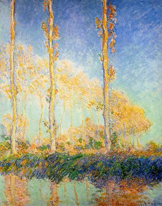 Three Poplar Trees in the Autumn
