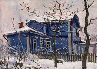 First Snow. Blue Dacha