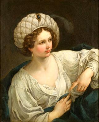 Portrait of a Young Woman as a Sibyll after Guido Reni