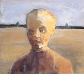 Portrait of a girl in a landscape