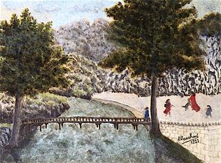 Figures by a Bridge