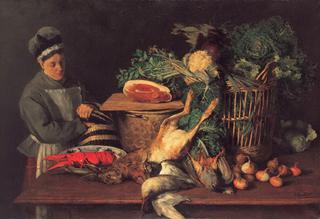Still life and woman