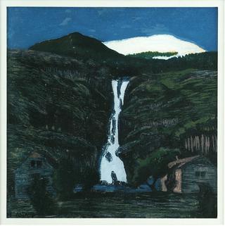 Waterfall and Glacier