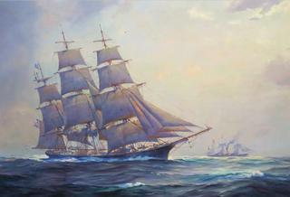 Clipper Ship at Sea