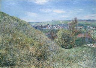 Sur les Collines de Moret au Printemps le Matin