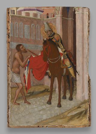 Saint Martin of Tours Dividing His Cloak with a Beggar