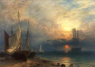 Waiting for the Tide, Sunset