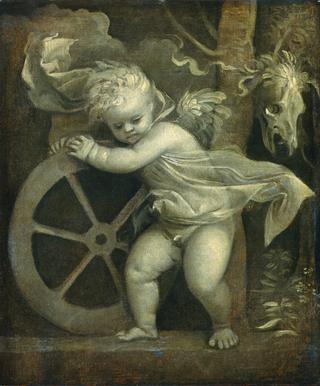 Cupid with the Wheel of Fortune