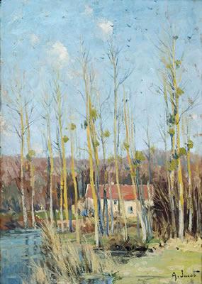 Cottage on a Riverbank