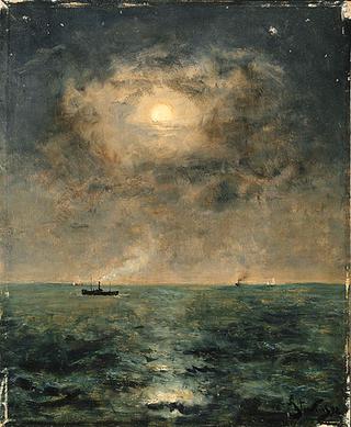 Moonlit seascape