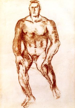 Seated Male Nude